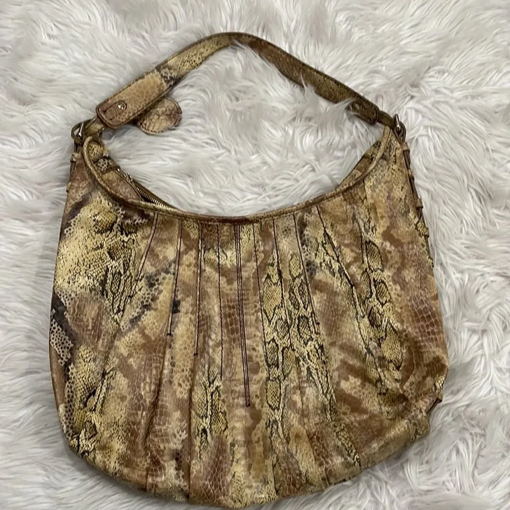 𝅺Jessica Simpson Faux Leather Reptile Print Hobo Bag